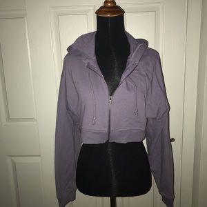 Wild Fable Purple Cropped Hoodie